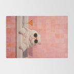 British ShortHair Cat in Tub, Colorful Whimsical Art Rug Gallery Image 2