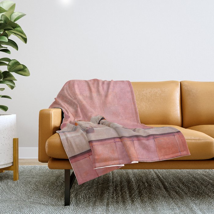 British ShortHair Cat in Tub, Colorful Whimsical Art Throw Blanket Gallery Image 1