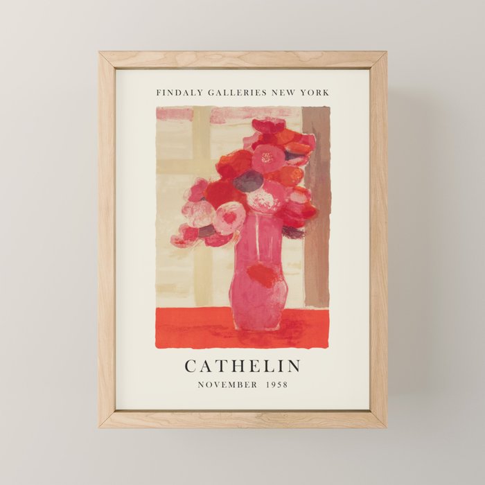 Bernard Cathelin Vintage Exhibition Poster, 1958 Mini Art Print Gallery Image 1