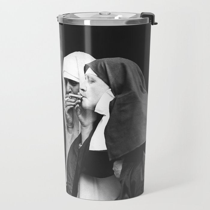 Nuns Smoking High Resolution Version Travel Mug Gallery Image 2