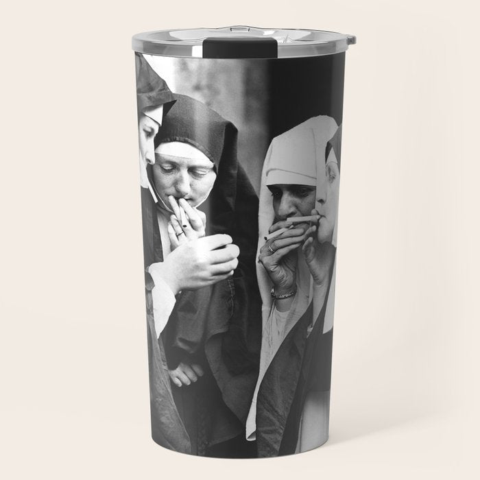 Nuns Smoking High Resolution Version Travel Mug Gallery Image 1