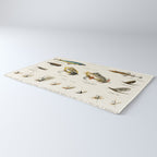 Illustrated Freshwater Fish Angling baits and fishing flies chart Rug Gallery Image 3