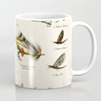 Illustrated Freshwater Fish Angling baits and fishing flies chart Coffee Mug Gallery Image 1