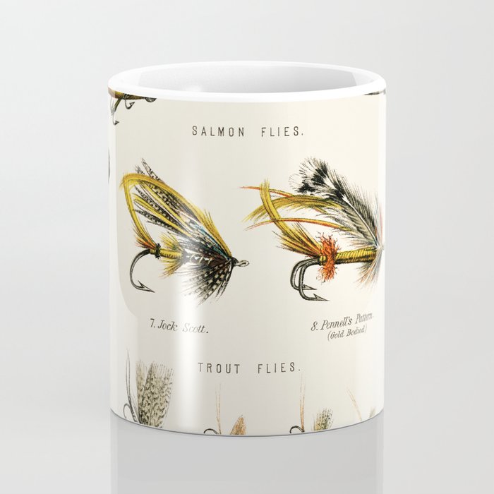 Illustrated Freshwater Fish Angling baits and fishing flies chart Coffee Mug Gallery Image 4
