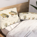 Illustrated Freshwater Fish Angling baits and fishing flies chart Pillow Sham Gallery Image 2