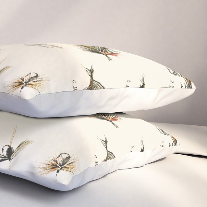 Illustrated Freshwater Fish Angling baits and fishing flies chart Pillow Sham Gallery Image 3