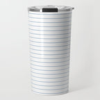 Minimal Arch XXV White and Blue Green Modern Geometric Lines Travel Mug Gallery Image 1