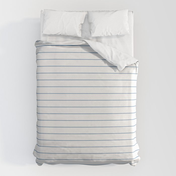 Minimal Arch XXV White and Blue Green Modern Geometric Lines Duvet Cover Gallery Image 6