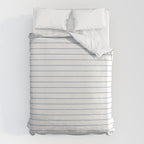 Minimal Arch XXV White and Blue Green Modern Geometric Lines Duvet Cover Gallery Image 6