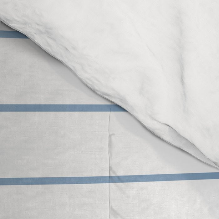 Minimal Arch XXV White and Blue Green Modern Geometric Lines Comforter Gallery Image 4