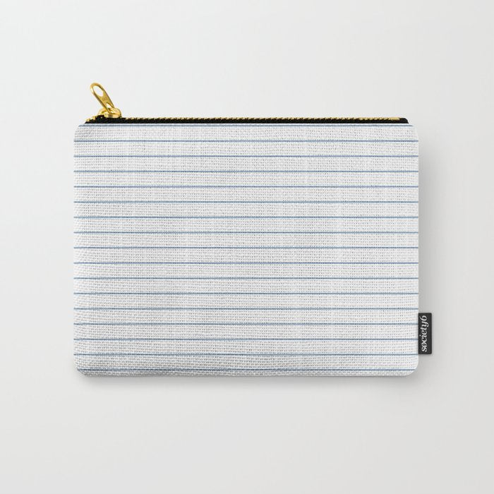 Minimal Arch XXV White and Blue Green Modern Geometric Lines Carry All Pouch Gallery Image 1