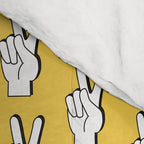 Peace Sign yellow Comforter Gallery Image 4