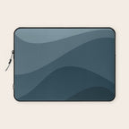 Abstract Color Waves - Blue Tones Laptop Sleeve Gallery Image 1