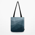 Abstract Color Waves - Blue Tones Tote Bag Gallery Image 2