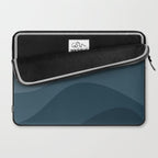 Abstract Color Waves - Blue Tones Laptop Sleeve Gallery Image 2