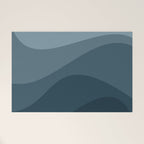 Abstract Color Waves - Blue Tones Welcome Mat Gallery Image 1