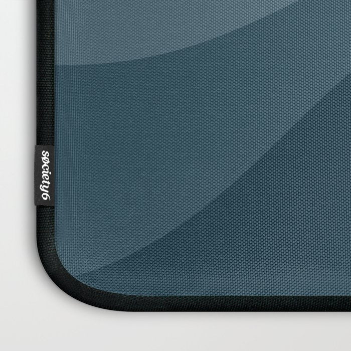 Abstract Color Waves - Blue Tones Laptop Sleeve Gallery Image 3