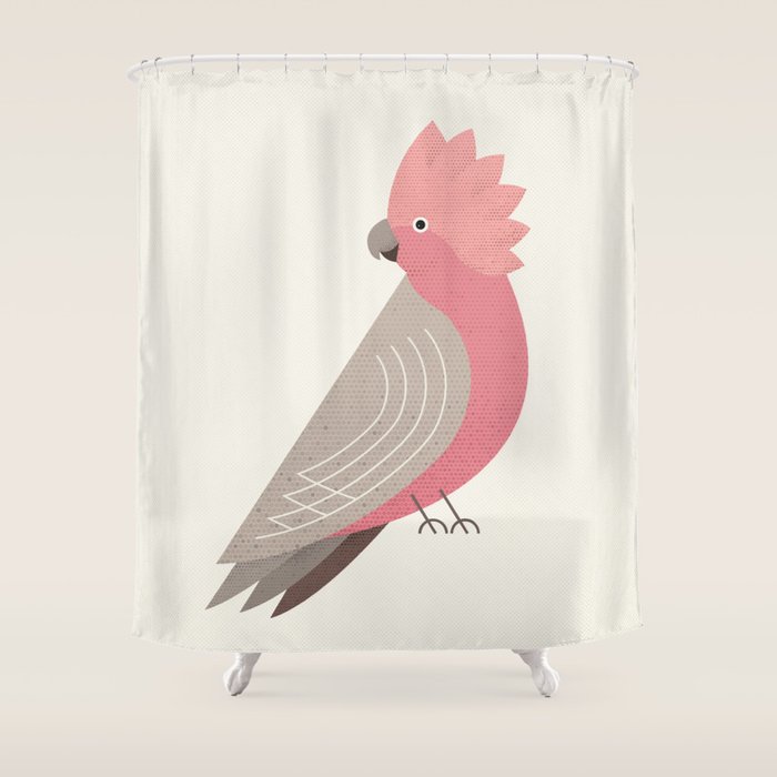 Whimsy Galah Shower Curtain Gallery Image 1