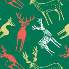 Green christmas reindeer animal pattern Coffee Mug Gallery Image 2