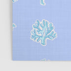 Coastal Coral Block Print in Blue and Aqua Poster Gallery Image 3