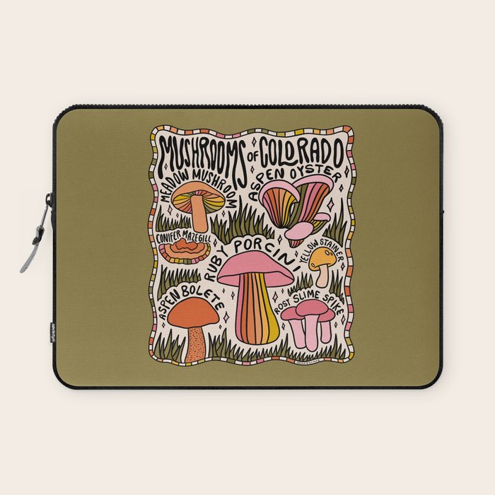 Mushrooms of Colorado Laptop Sleeve Gallery Image 1