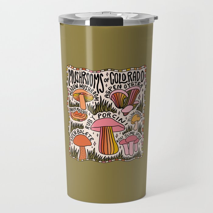 Mushrooms of Colorado Travel Mug Gallery Image 1
