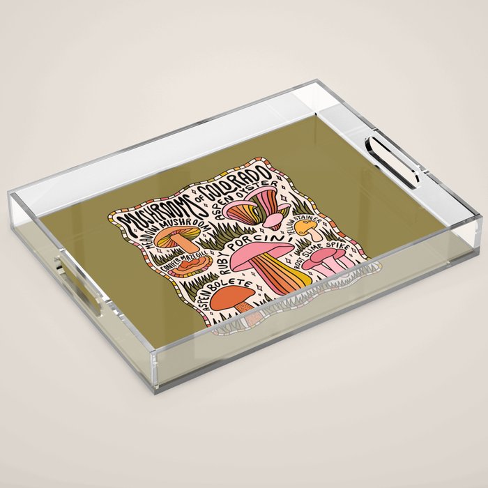 Mushrooms of Colorado Acrylic Tray Gallery Image 1