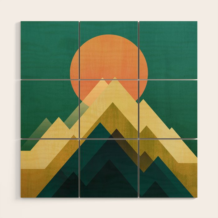 Gold Peak Wood Wall Art Gallery Image 1