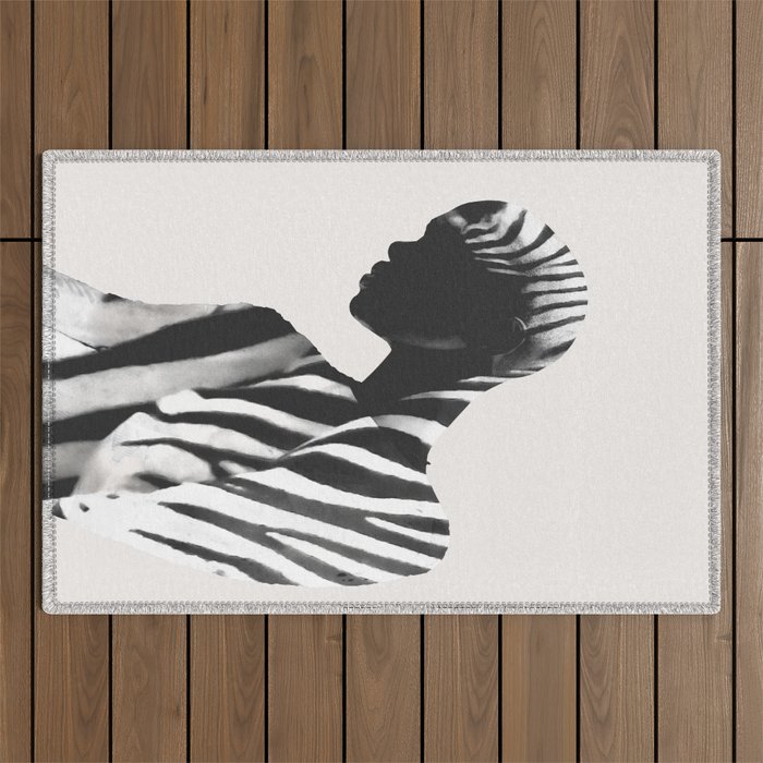 Zebra Outdoor Rug Gallery Image 1