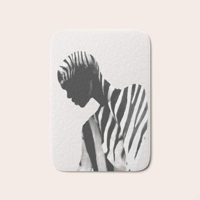 Zebra Bath Mat Gallery Image 1