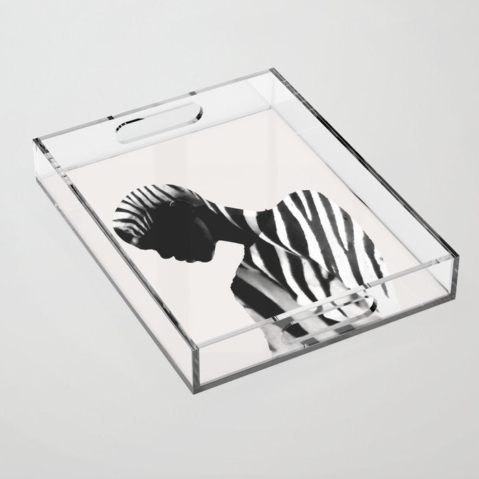 Zebra Acrylic Tray Gallery Image 1