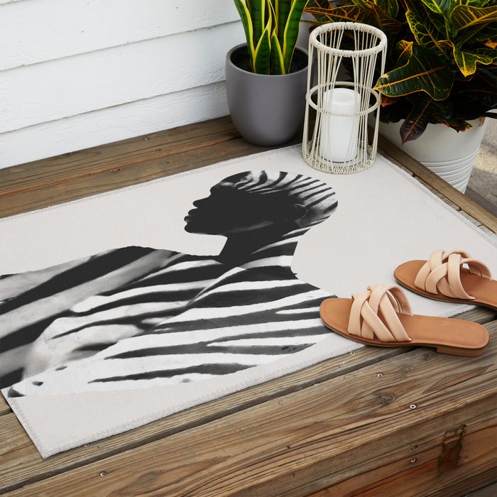 Zebra Outdoor Rug Gallery Image 2