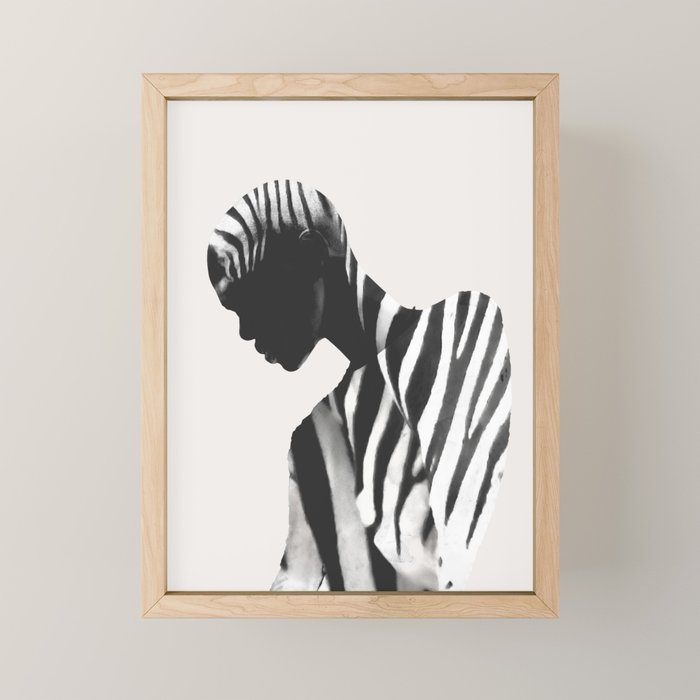 Zebra Mini Art Print Gallery Image 1