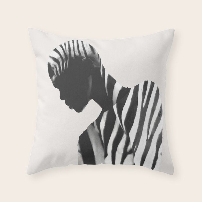 Zebra Throw Pillow Gallery Image 1