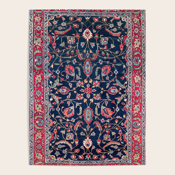 Heriz Azerbaijan North West Persian Rug Print Poster Gallery Image 1