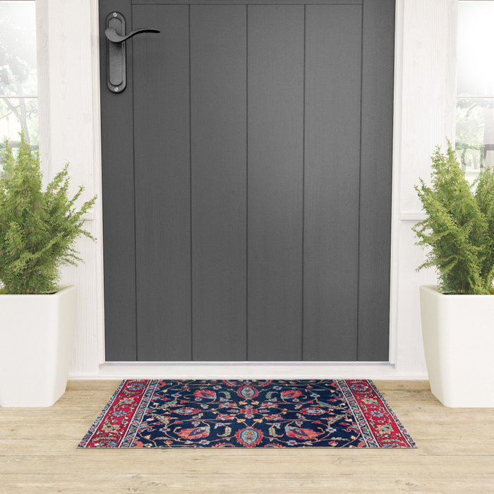 Heriz Azerbaijan North West Persian Rug Print Welcome Mat Gallery Image 3