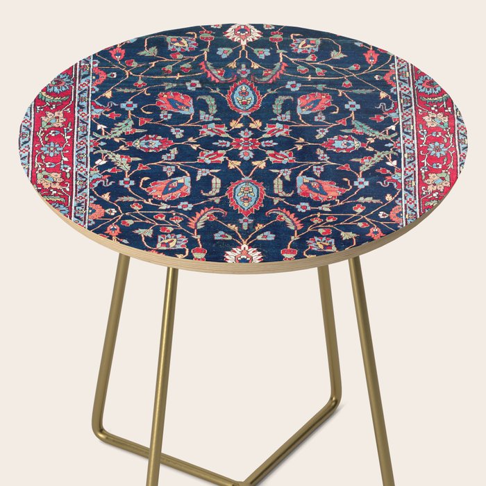Heriz Azerbaijan North West Persian Rug Print Side Table Gallery Image 2
