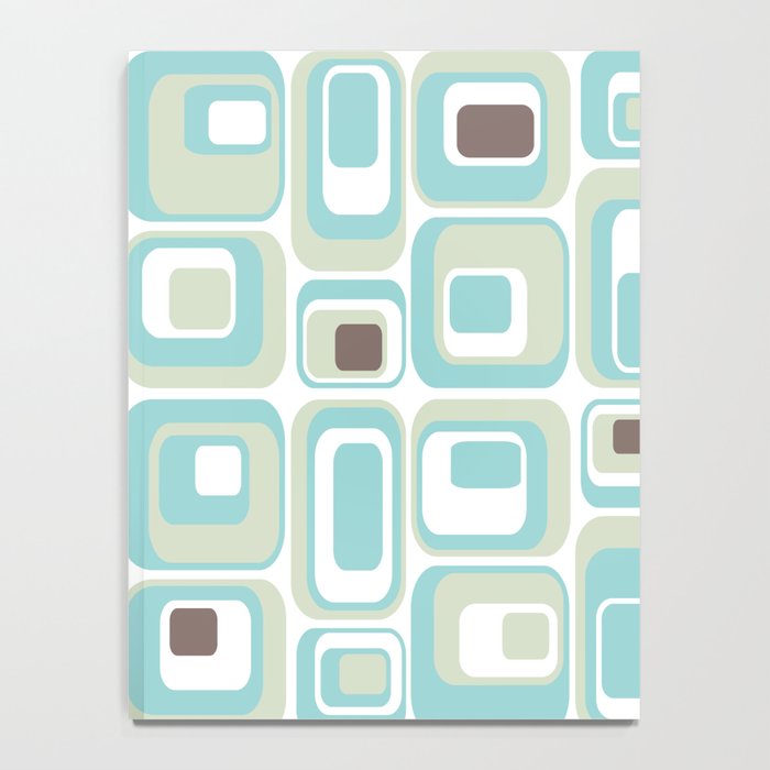 Retro Rectangles Mid Century Modern Geometric Vintage Style Notebook Gallery Image 4