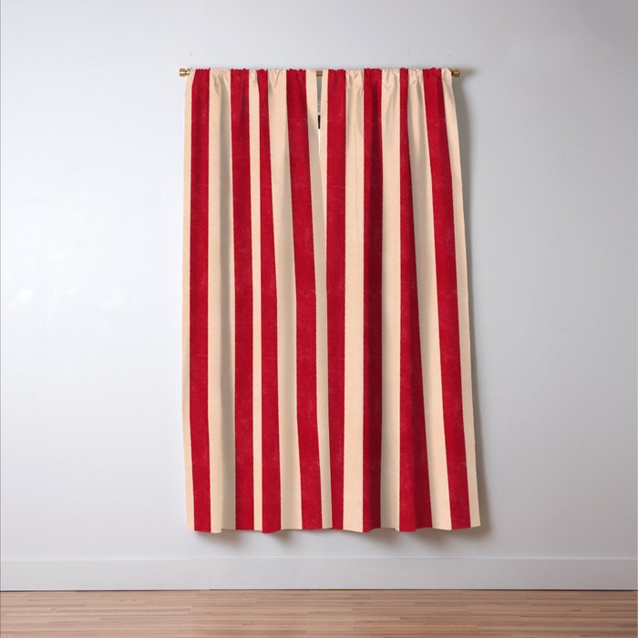 STRIPES 001 L - Tomato Window Curtain Gallery Image 3