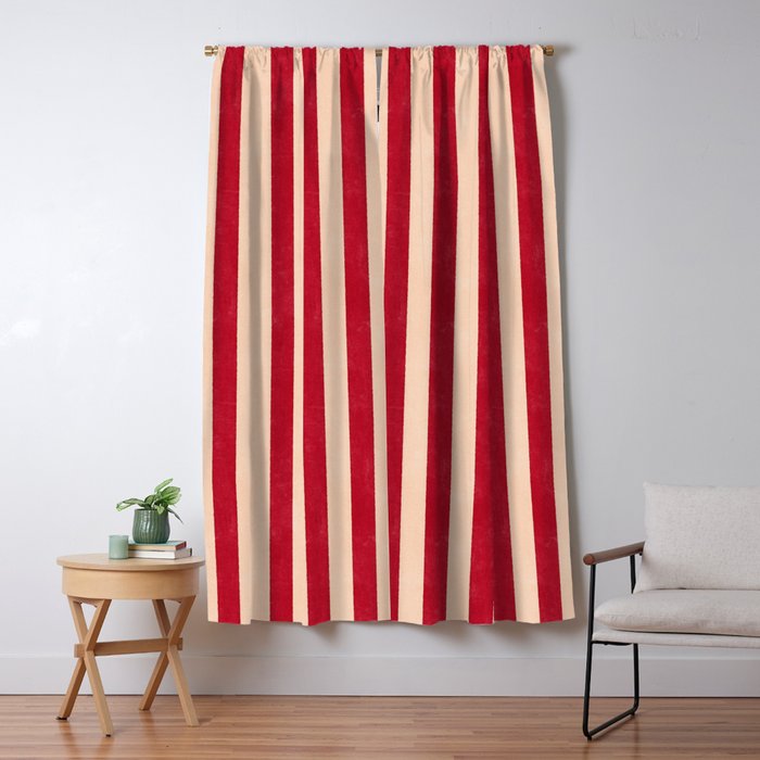 STRIPES 001 L - Tomato Window Curtain Gallery Image 5