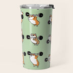 Olympic Lifting Corgi Travel Mug Gallery Image 2