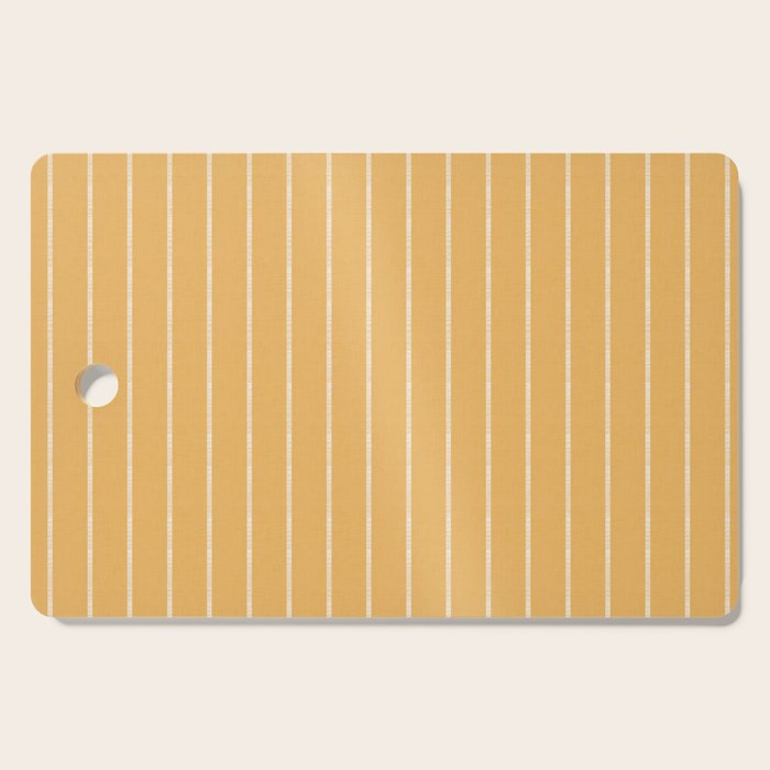 Modern Boho Serenity Stripes Butter Yellow Cutting Board Gallery Image 1