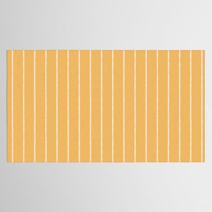 Modern Boho Serenity Stripes Butter Yellow Tablecloth Gallery Image 2