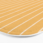 Modern Boho Serenity Stripes Butter Yellow Bath Mat Gallery Image 3