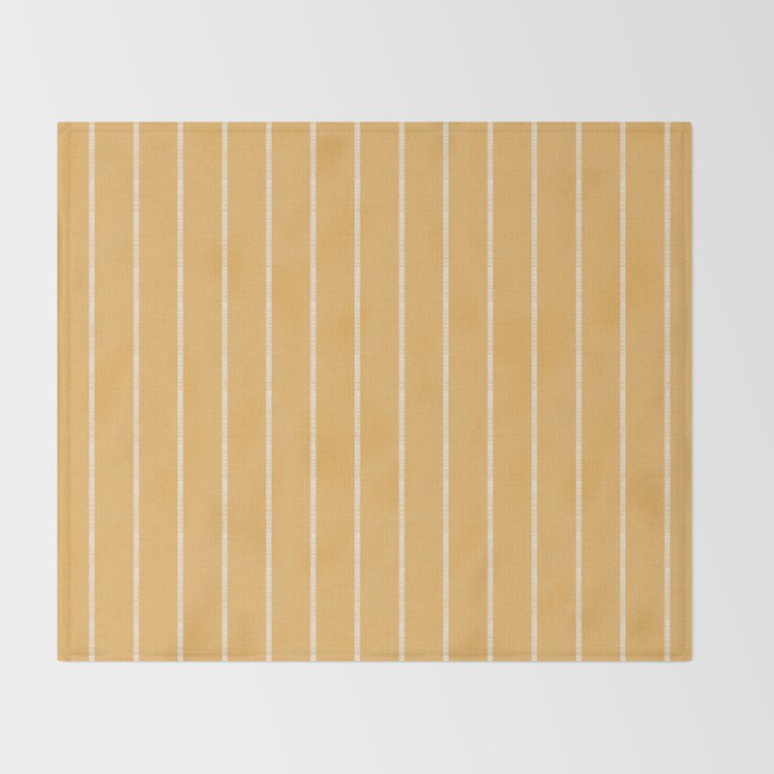 Modern Boho Serenity Stripes Butter Yellow Throw Blanket Gallery Image 2