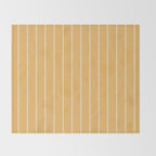 Modern Boho Serenity Stripes Butter Yellow Throw Blanket Gallery Image 2
