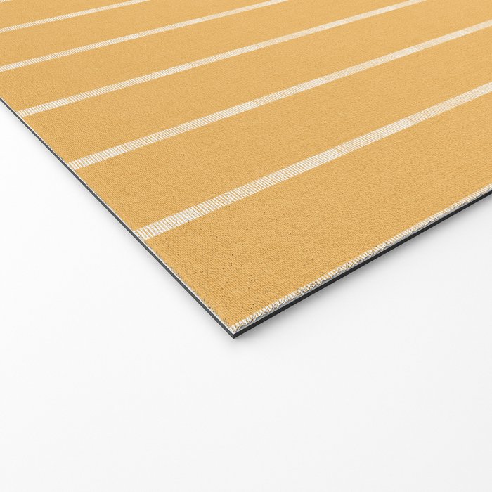 Modern Boho Serenity Stripes Butter Yellow Welcome Mat Gallery Image 2