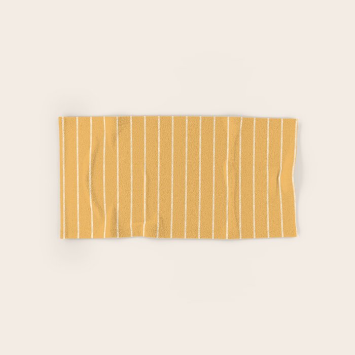 Modern Boho Serenity Stripes Butter Yellow Bath Towel Gallery Image 1
