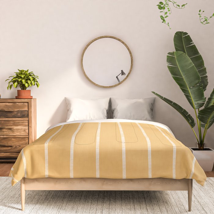 Modern Boho Serenity Stripes Butter Yellow Comforter Gallery Image 3