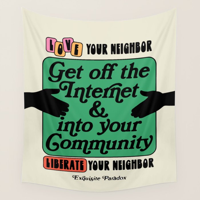 Love Your Neighbor Wall Tapestry Gallery Image 4